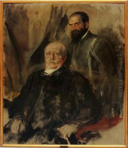 Reichskanzler Otto Von Bismarck Mit Seinem Leibarzt