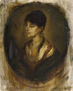 Portrat Einer Jungen Dame by Lenbach Franz Von