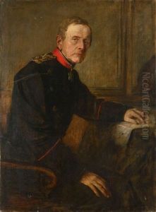Portrait Helmuth Karl Bernhard Von Moltke, A Son Bureau, La Main Sur Une Carte