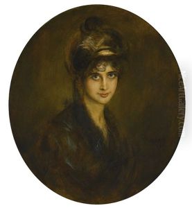 Portrait Of A Lady by Lenbach Franz Von