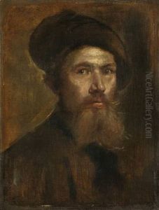 Selbstbildnis In Renaissancetracht by Lenbach Franz Von