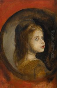 Hertha Grafin Von Bismarck-schonhausen (1886-1954) by Lenbach Franz Von