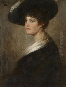 Portrait Einer Dame by Lenbach Franz Von