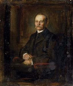 Portrat Furst Reuss (study) by Lenbach Franz Von