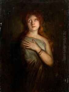 Red-haired Beauty by Lenbach Franz Von