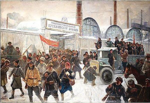 Mobilization Against Yudenich At The Putilovsky Machine Factory - view 1