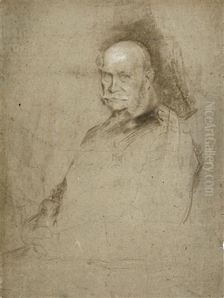 Portrat Kaiser Wilhelm (+ 3 Others Incl. 1 Verso, Various Sizes; 4 Studies) - view 1
