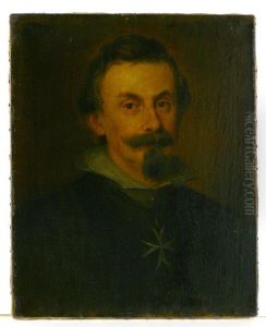 Bildnis Baron Adolf Friedrich Von Schack En Face Mit Ordenskreuz
