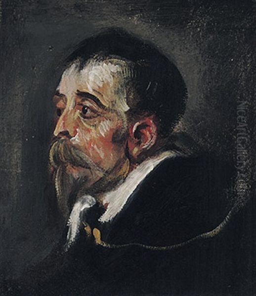Bartiger Mannerkopf Im Profil Von Links - view 1