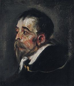 Bartiger Mannerkopf Im Profil Von Links