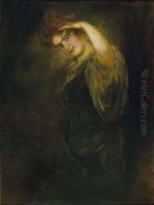 Portrat Einer Dame by Lenbach Franz Von