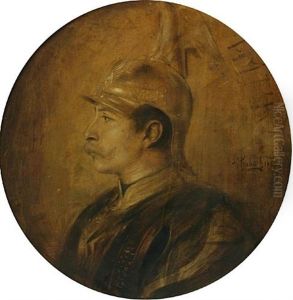 A Portrait Of A Military Officer In Profile (kaiser Wilhelm Ii?)