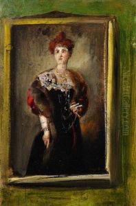 Portrat Frau Von Mumm by Lenbach Franz Von