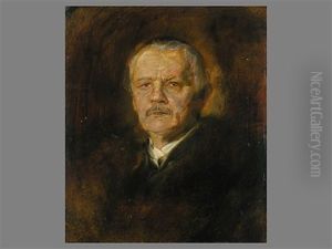 Herrenportrait by Lenbach Franz Von