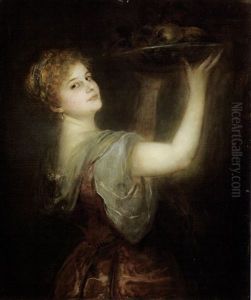 Fanciulla Con Vassoio Di Frutta - Or Pamona Fanciulla Con Vassoio Di Frutta - Or Pamona