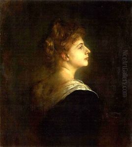 Lilly Merk by Lenbach Franz Von