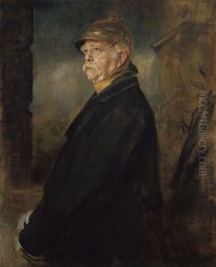 Otto Furst Von Bismarck In Uniform by Lenbach Franz Von