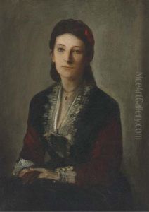 Portrait Of Gertrud Grafin V. Werthern, Nee Von Bulow, In A Black Dress Portrait Of Gertrud Grafin V. Werthern, Nee Von Bulow, In A Black Dress