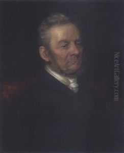 Herrenportrat by Lenbach Franz Von