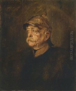 Otto Furst Von Bismarck In Uniform by Lenbach Franz Von