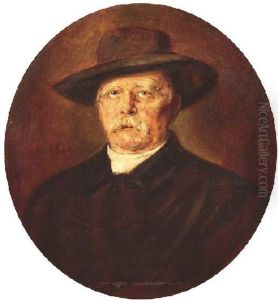 Portrat Des Bismarck In Zivil by Lenbach Franz Von