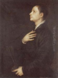 Portrat Eines Jungen Geistlichen by Lenbach Franz Von