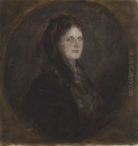 Frauenportrat by Lenbach Franz Von