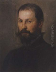 Portrait Eines Mannes Mit Bart by Lenbach Franz Von