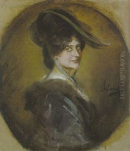 Damenportrat by Lenbach Franz Von