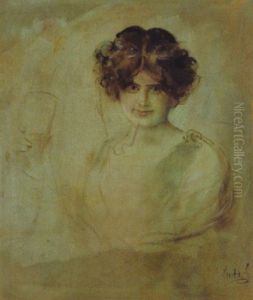 Bildnis Einer Tanzerin by Lenbach Franz Von