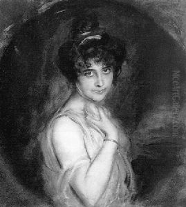 Portrat Einer Jungen Dame by Lenbach Franz Von