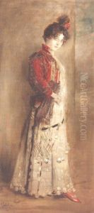Ganzfigurenbildnis Der Tanzerin Saharet by Lenbach Franz Von