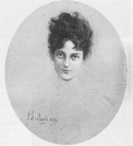 Portrait Of A Lady by Lenbach Franz Von