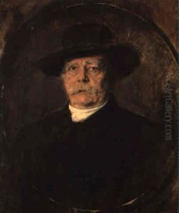 Portrait Otto Von Bismarck by Lenbach Franz Von
