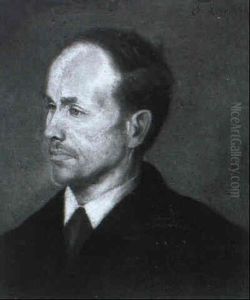 Herrenportrait; Damenportrait by Lenbach Franz Von