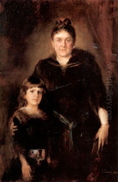 Portrait Der Frau Kommerzienrat Ladenburg (mannheim) Mit Kind - view 1