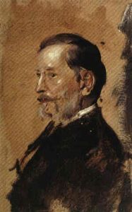 Unbekannter Herr by Lenbach Franz Von