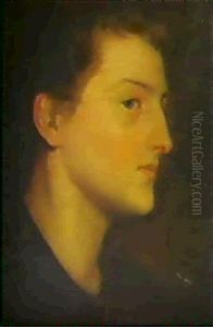 Portrat Einer Dame by Lenbach Franz Von
