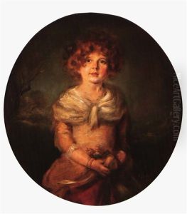 Portrait Of A Young Girl Holding Fruit Portrait Of A Young Girl Holding Fruit