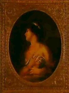 Damenportrat by Lenbach Franz Von