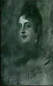 Portrat Der Konigin Margherita Von Italien by Lenbach Franz Von