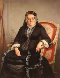 Portrait De Madame Richou by Jules Eugene Lenepveu