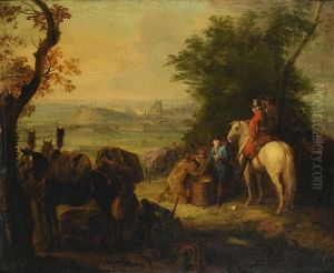 Resting Of The Troups During A Military Siege by Pierre Lenfant