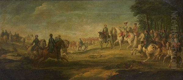 Louis Xv, Le Dauphin Et Son Etat-major A La Bataille De Fontenoy, Le 11 Mai 1745 - view 1