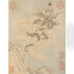 An Imperial Painting Of A Lady And A Dragon An Imperial Painting Of A Lady And A Dragon