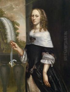 Bildnis Einer Dame, Die Eine Feder In Der Hand Halt Bildnis Einer Dame, Die Eine Feder In Der Hand Halt