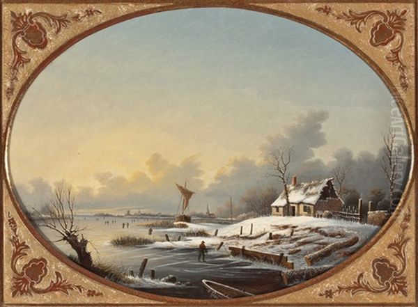 Wintervergnugen Auf Dem Gefrorenen See - view 1