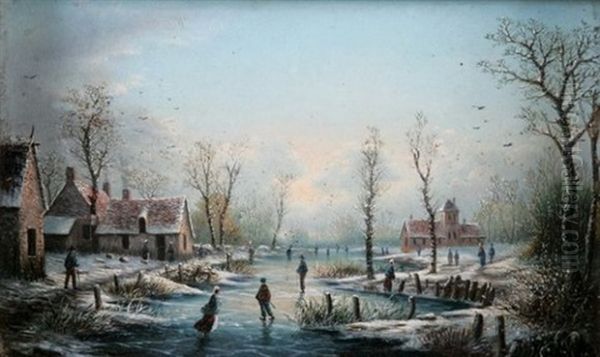 Patineurs En Hiver - view 1