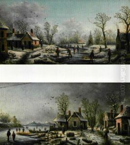 Paysage De Neige (+ Another; Pair)