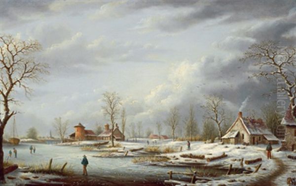 Eine Winterlandschaft Mit Reisenden - view 1